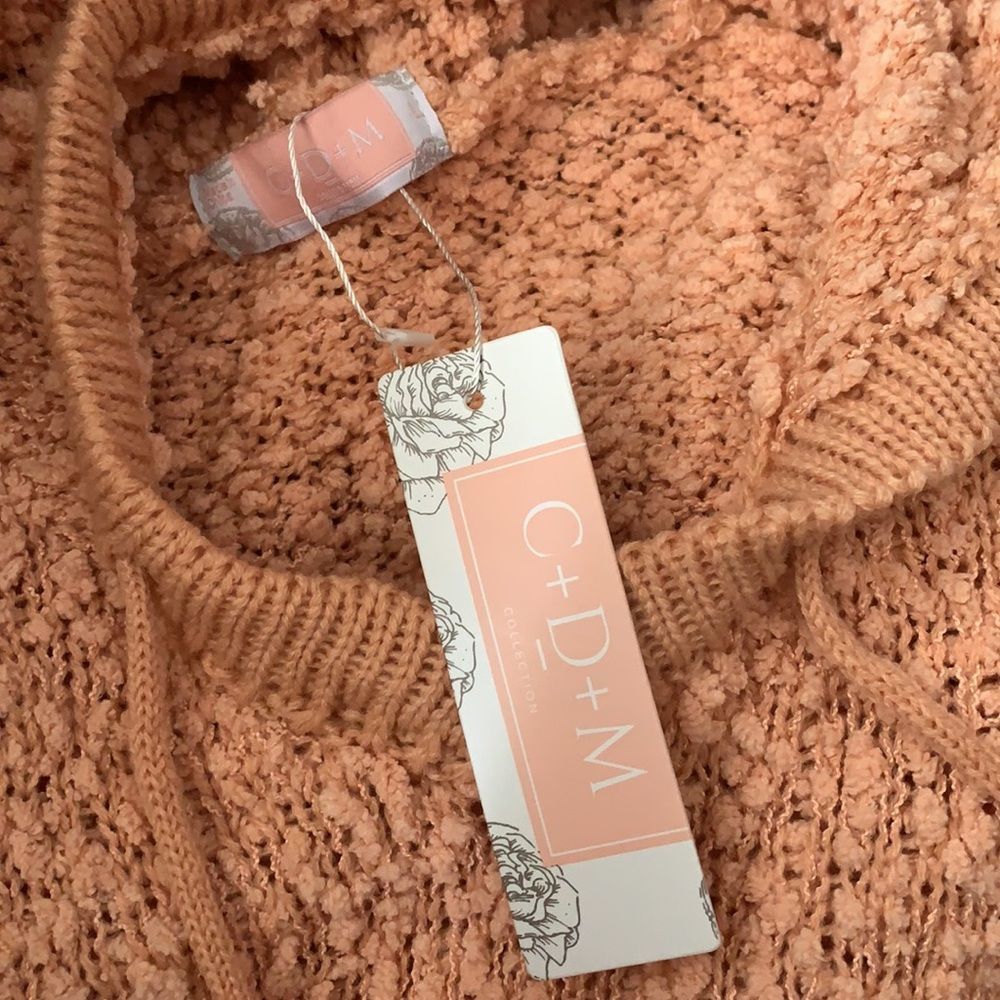 Popcorn knit pullover hoodie - Picture 5 of 5